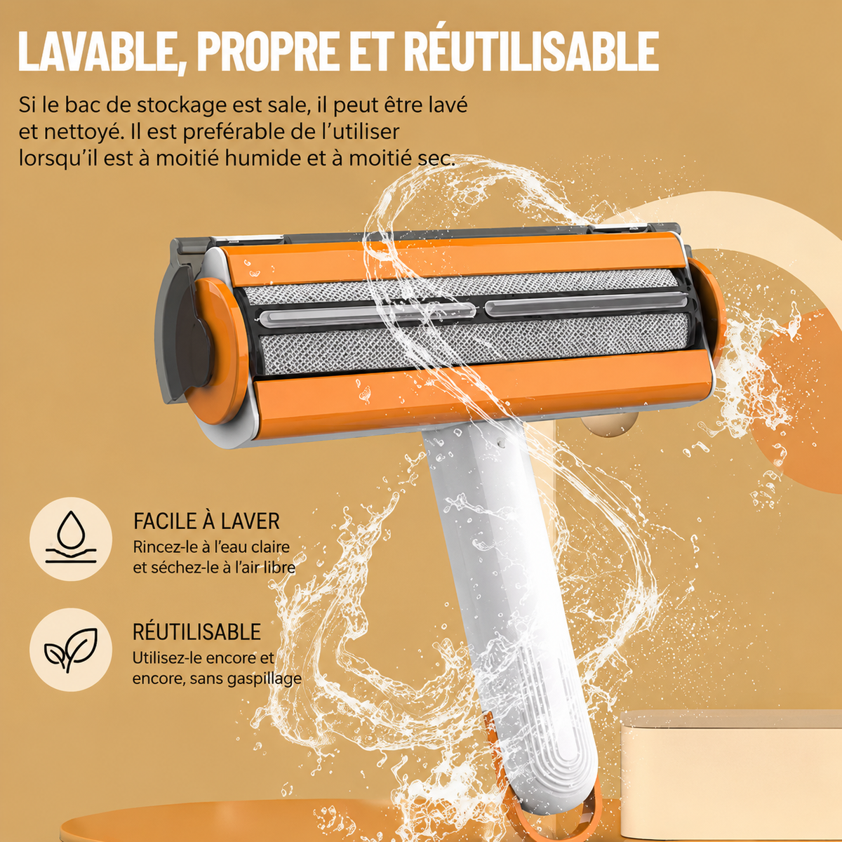 Furélyo™ – Hair Collector Brush with Reservoir